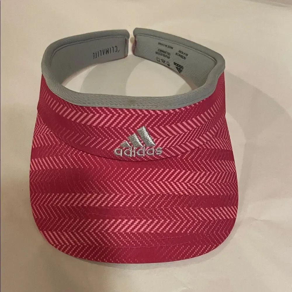 adidas Hot Pink Visor with Silver Logo